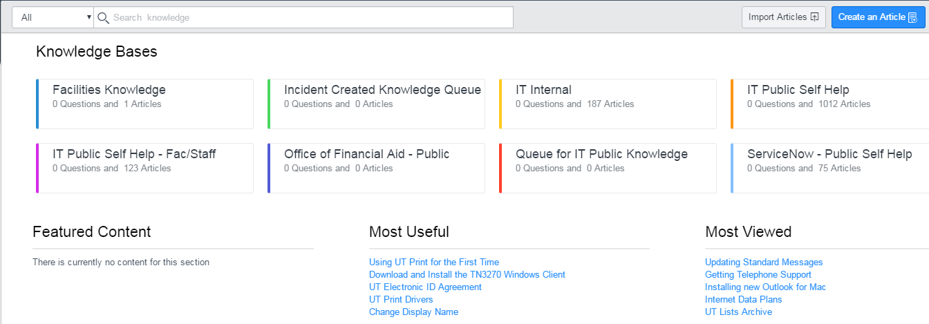 knowledge article review servicenow